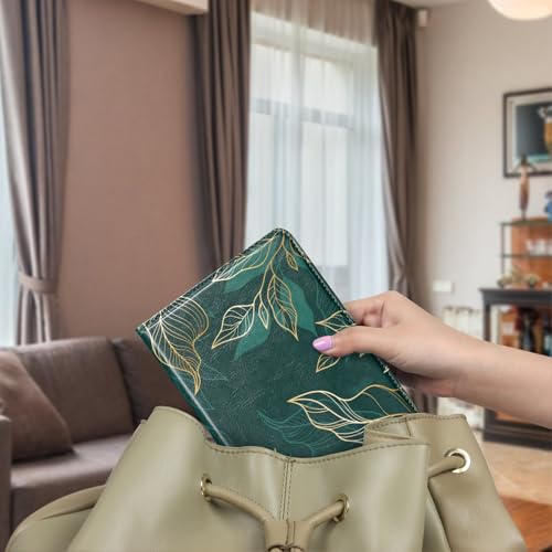 Image of CoBak Case with Stand for 6 inch Kindle (2024 & 2022, 11th Gen) - PU Leather Smart Cover with Auto Sleep /Wake & Hand Strap, Premium Protective Case for Kindle Basic,Green Pattern