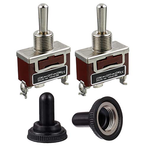 BOJACK RT1122FS Toggle Switch 125V 20A Momentary Automatic Reset Switches 250V 15A SPST ON -Off- ON...