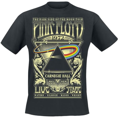 Pink Floyd The Dark Side of The Moon - Live On Stage 1972 Hombre Camiseta Negro XL