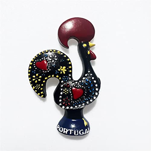 Imán decorativo de nevera estilo gallo Portugal 3D miniatura 5
