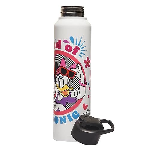 Image of Gluman Steel Water Bottle for Kids | Disney Unica 1000 ml Single Walled Water Bottle | School Water Bottle for Girls | Leak Proof| Wide Mouth Water Bottle | Leakproof (Minnie)