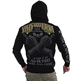 Yakuza Herren Cross Type Kapuzenpullover, Schwarz, M