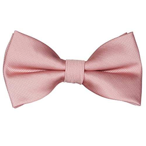 Zenxus Pre-Tied Bow Ties, Formal Solid Tuxedo Bowties, 3 Sizes For Toddlers, Boys And Youths, Rose Gold #TOP17