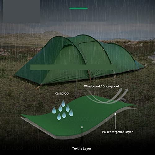 Tente tunnel camping grand espace idéale pour les voyages légers à vélo