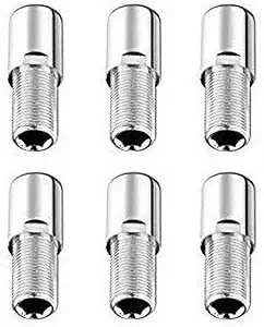 Spazio Stainless Steel 3 Inch Faucet Extension Nipple for Bathroom Taps/Kitchen Taps, Heavy Duty Anti Rust Material, Used for Longbody Taps, Sink Taps, 2 in 1 Taps Pack of 6