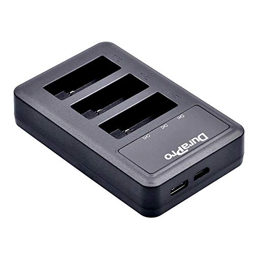 kit Carregador Triplo +3x baterias DuraPro GoPro Hero 5 6 7 Black