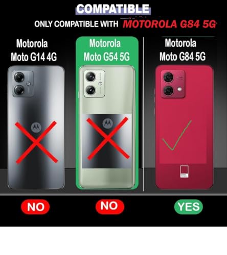 Image of COVERBLACK Rubber Back Cover for Motorola Moto G84 5G - Transparent