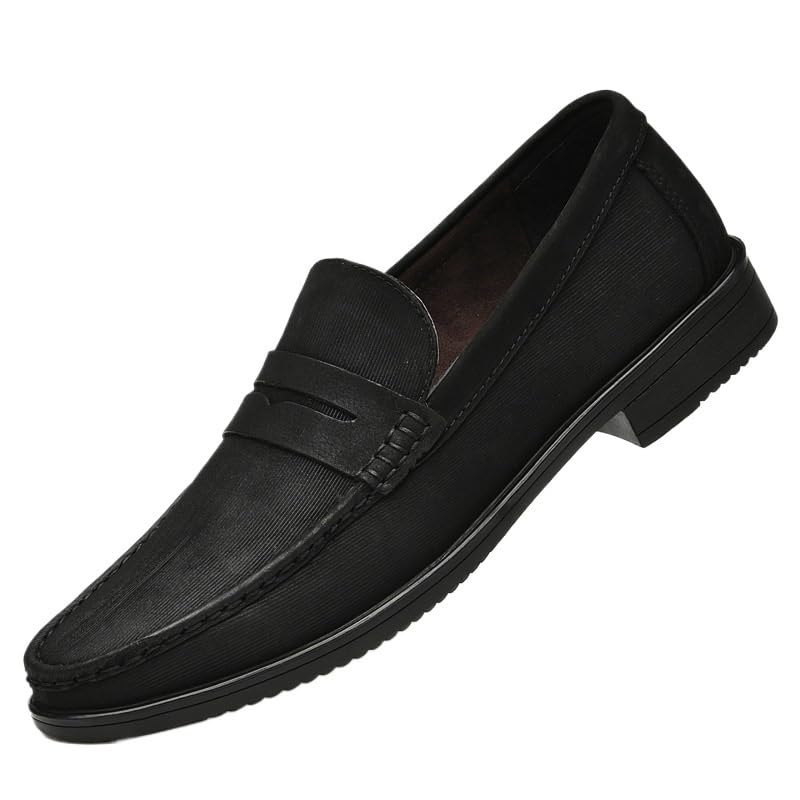 Mens Dress Oxford Shoes Fashion Slip-on Round Toe Prom Slip Resistant Shoe
