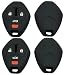 Pack 2 Keyless Entry Remote Key Fob Cover Protector Key Bag Fit Mitsubishi Eclipse Endeavor Galant Lancer Outlander Car Key Fob Case Shell (Black)