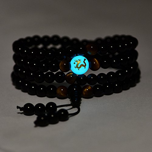 Obsidian Zodiac Bracelet Men Ja And South Korea A Couple Of Girls Jewelry Personalized Multi-Layer Luminous String Of Prayer Beads Hand Transport
