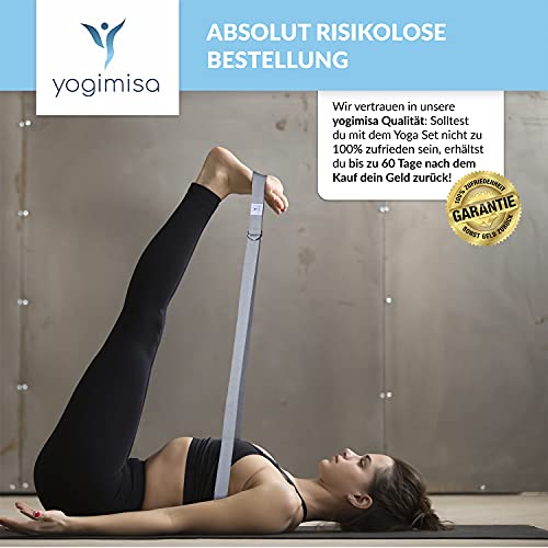 yogimisa Yogablok 2-delige set incl. handleiding + oefenvoorbeelden - yogablok van kurk incl. yogagordel - yogablokken voor yoga en pilates gemaakt in de EU - Image 7
