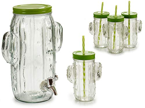Taberseo 7315 Juego Grifo y 4 Tarros, Cristal Cover
