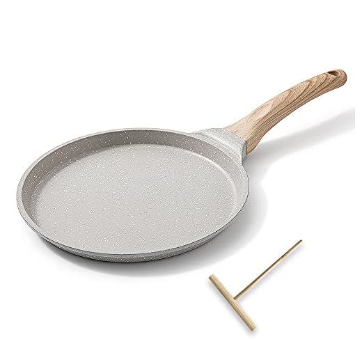 Bobikuke 8 inch Crepe Pan, Nonstick Pan for Crepes Omelette Tortillas, Dosa Tawa Tortilla Pan, Griddle Pancake Pan for Roti Indian, Induction Compatible