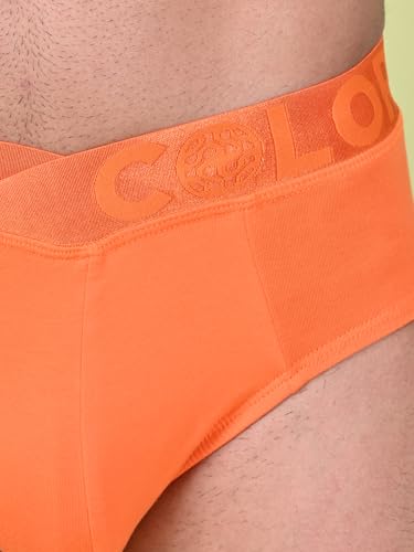 Image of Rupa Colors Modern Solid Brief for Men, Cotton Blend, Regular Fit, Outer Elastic, Pack of 1