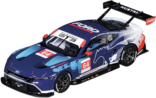 Carrera Digital 124 Ford Mustang GT3 Ford Performance, No.64 – Échelle 1:24 – Avec feux avant, arrière et feux de freinage – Convient aux enfants de 10 ans et plus