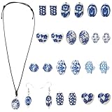 Haute qualité:Les perles en céramique bleue et blanche sont en porcelaine, aux couleurs vives, pas facile à se faner, surface lisse, confortable à porter, durable, et peut être lavé à plusieurs reprises
