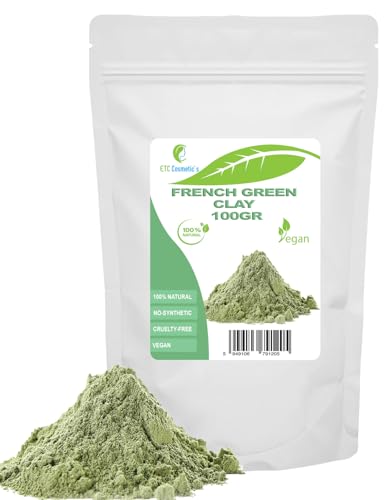 Arcilla verde francesa - 100 gr - Mascarillas faciales caseras, mascarillas corporales, mascarillas capilares, peelings y exfoliantes suaves, elaboración de jabón, antienvejecimiento