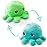 TeeTurtle - The Original Reversible Octopus Plushie - Green + Aqua - Cute Sensory Fidget Stuffed Animals That Show Your Mood