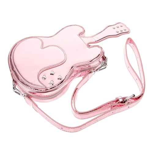 Sacoche légère en PU noir réglable pour soulager les épaules avec style guitare