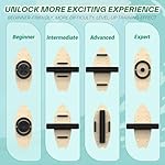 Sportneer Balance Board Upgrade – 8-in-1 Wooden Wobble Board with Roller, Rubber Ball & Half Ball, Balance Trainer for Adults, Core Strength & Physical Therapy Equipment 450 LBS - Image 2