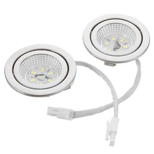 GARVALON 2 Focos LED para Muebles 3W 12v Luz Blanca Lámpara LED para Armarios y Cocinas Iluminación Empotrada para Armarios y Caravanas para Muebles Accesorio de Iluminación Interior