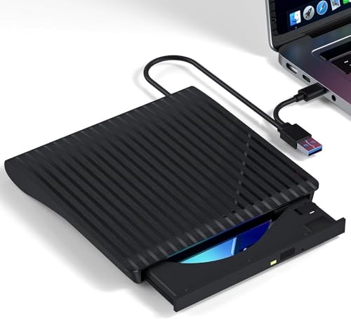 Lectora externa CD/DVD USB 3.0 tipo C portátil