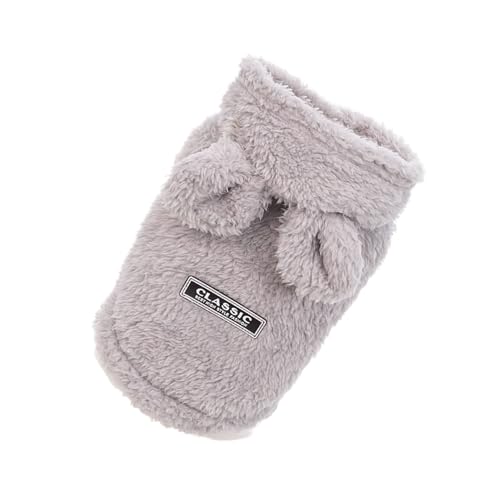Sudadera cálida para perro, abrigo cálido para perros pequeños, suéter con capucha con orejas de conejo, abrigo de invierno para gatos, ropa para clima frío para mascotas