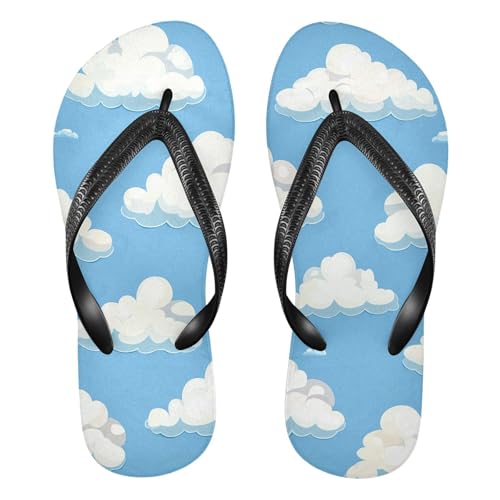 CEBUGI Unisex Flip Flop -Flat Sandal -NonSlip Couple Slippers -Natural Rubber Foam Soles Ultimate Comfort and Durability for Indoor Outdoor|Cartoon Cloud