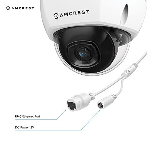 Amcrest Ultrahd 4K (8Mp) Outdoor Security Poe Ip Camera, 98Ft Nightvision, 2.8Mm Lens, Ip67 Weatherproof, Ik10 Vandal Resistant Dome, Microsd Recording, White (Rep-Ip8M-2493Ew) (Renewed) #TOP3