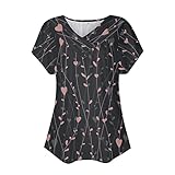 ❥ Occasion: usure quotidienne, vocation, dates, sports, école, travail, vêtements de rue, etc. Ces chemises de taille plus sont suffisamment longues pour couvrir le ventre et la hanche et le style en vrac facile à legging, aux jeans, aux shorts, aux jupes pour un look décontracté.