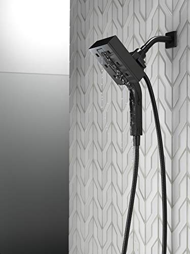 Image of Delta Faucet 58473-BL H2Okinetic In2ition 4-Setting Two-in-One Shower, Matte Black