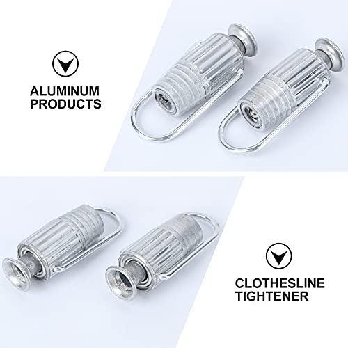 Topbathy Metal Clothesline Tightener For Pulleys And Fixed Clothes Lines Clothes Grips Household Supplies 4Pcs #TOP7