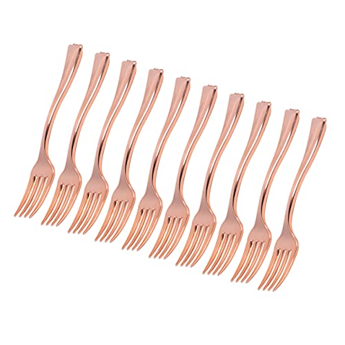 Luxshiny 10pcs Mini Forks Dessert Forks Disposable for Adults Boys and Girls Cake Food-grade Material Easy to Use