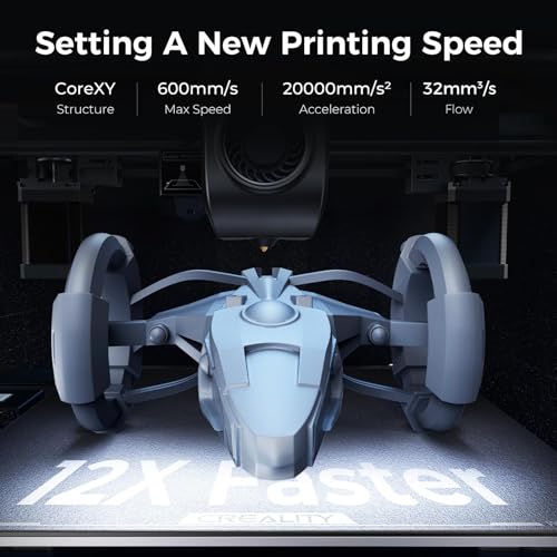 creality k1 max 3d printers 3d printing machine with ai camera 600mms fast speed 01mm smooth detail auto leveling self-test with one tap printing size 866x866x984 inch