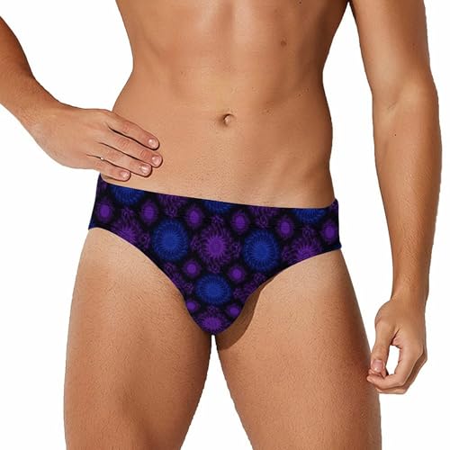 Mens Sexy Bikini Swim Briefs Low-Rise Swimsuits with Mesh Lining for Beach Vacations