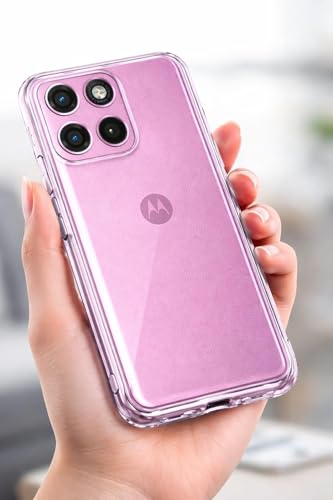 Image of COVERBLACK Flexible Rubber Case Back Cover Compatible for Motorola G17 4G - Transparent