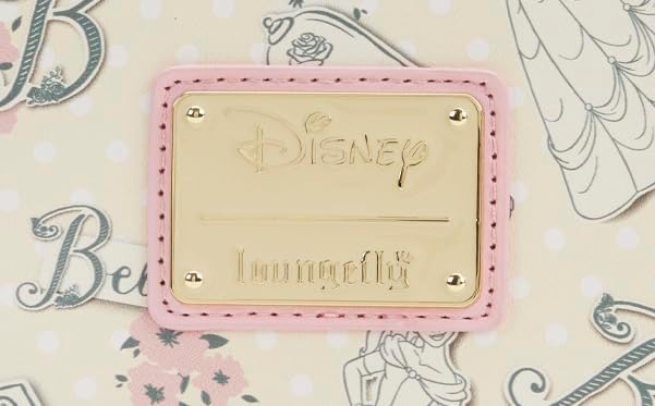 Loungefly Disney Beauty and the Beast Belle Pink Allover Print Zip Around Wallet (Multicolored) - Image 3