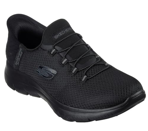 Skechers Donna Summits Diamond Dream Slip-in ALLENATRICE, Black Mesh/Gunmetal Trim, 39 EU Large