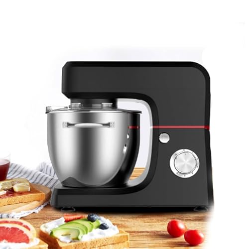 Food Mixer Dough Blender, Stand Mixer, 10L Electric Cake Mixer with Bowl, Dough Kneading Machine for Most Home Cooks,Red (Black)