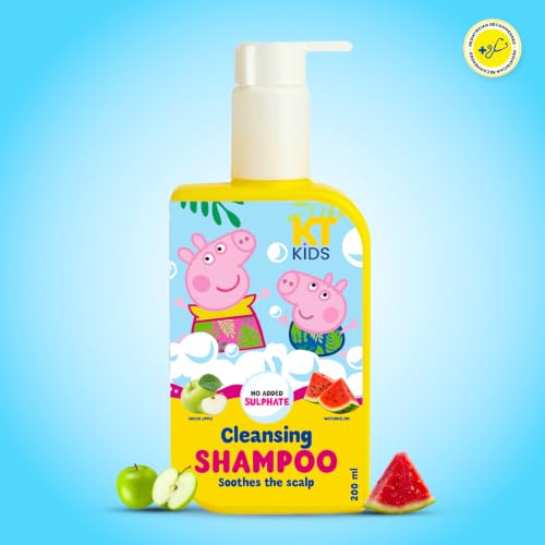 Image of Peppa Pig Cleansing Shampoo Pediatrician Approved Ages 3-12 Year Mild Formula Enriched with Green Apple & Watermelon 200ml