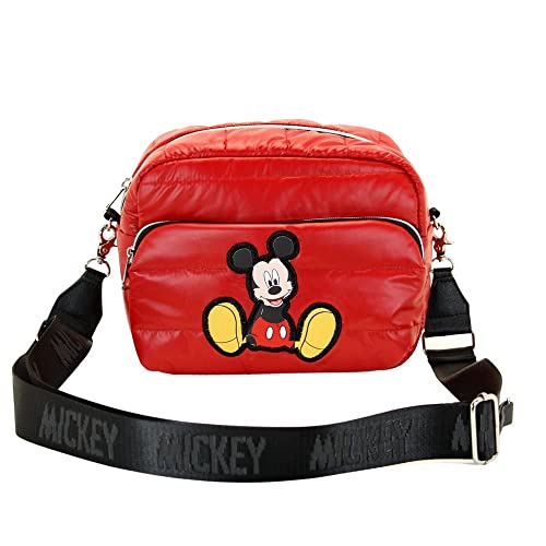 Mickey Mouse Shoes-Sac à Bandoulière IBiscuit Padding, Rouge