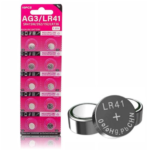 Baterías LR41 AG3 1.5V Alcalinas para Relojes y Juguetes, 10 Unidades miniatura 1