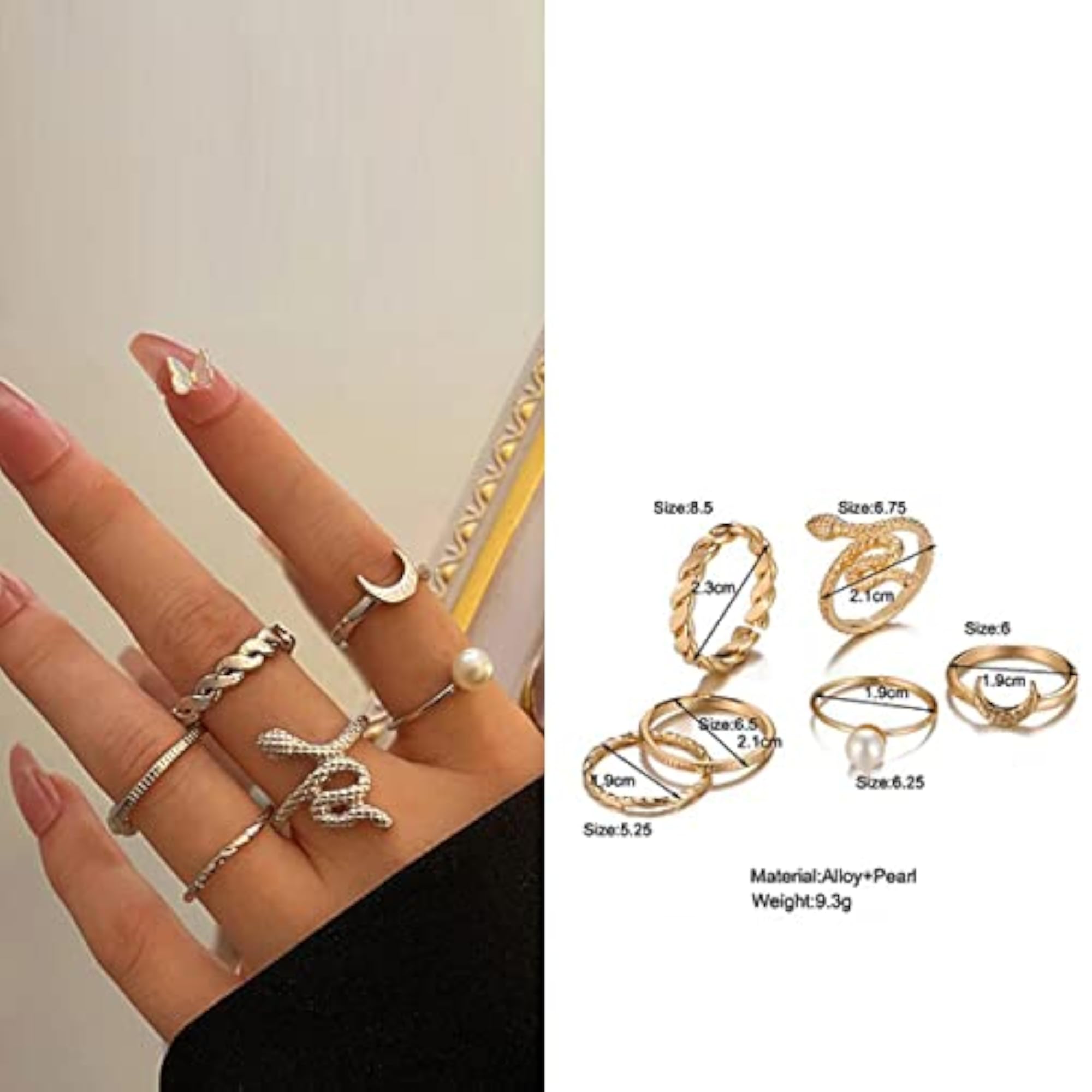 Stackable Rings Set - Style 9