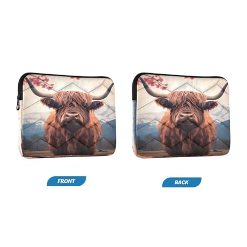 Funda para portátil Highland Cow 13-14 pulgadas impermeable miniatura 2
