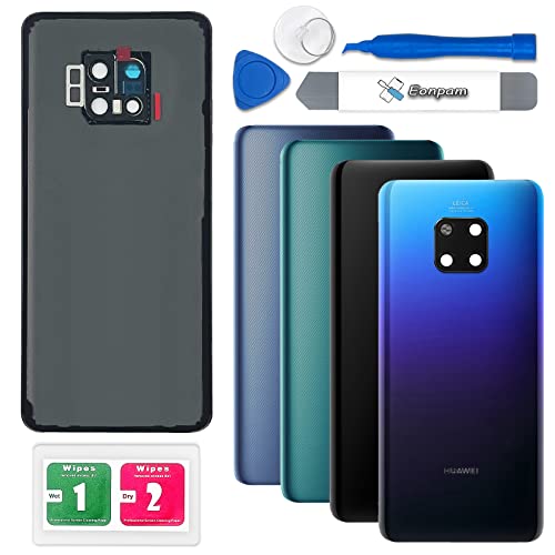 Eonpam Back Cover Glass for Huawei Mate 20 Pro Rear Glass Replacement with Camera Lens + Repair Kit Genuine Rear Housing(Aurora)