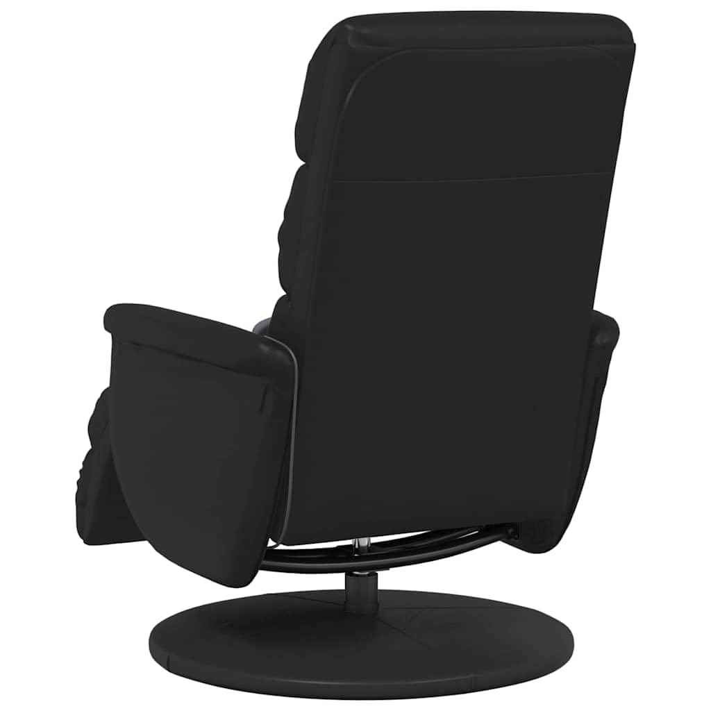 Fauteuil canapé Relax électrique motorisé inclinable pivotant Ajustable Noir en Simili Cuir, Repose Pied, télécommande, Salon Chambre Bureau