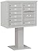 Salsbury Industries 3406D-09GRY 4C Pedestal Mailbox, Gray