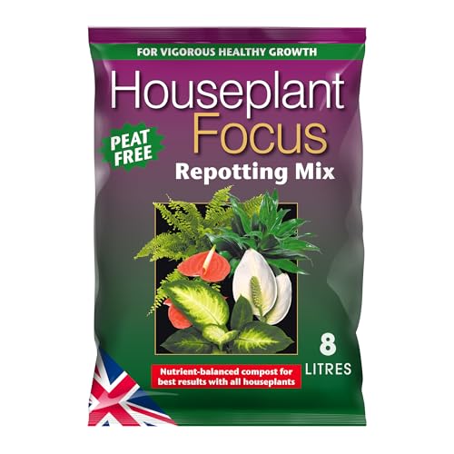 Houseplant Focus Repotting Mix Peat Free 8L brown