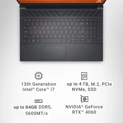 Dell G15 Gaming Laptop - w/Office & External DVD Drive, NVIDIA GeForce RTX 4060, 15.6" FHD Display(1920 x 1080), Intel i7 13650HX (20-Thread), Backlit KB, AI Copilot, Win 11 Pro, 64GB RAM, 4TB SSD - Image 6