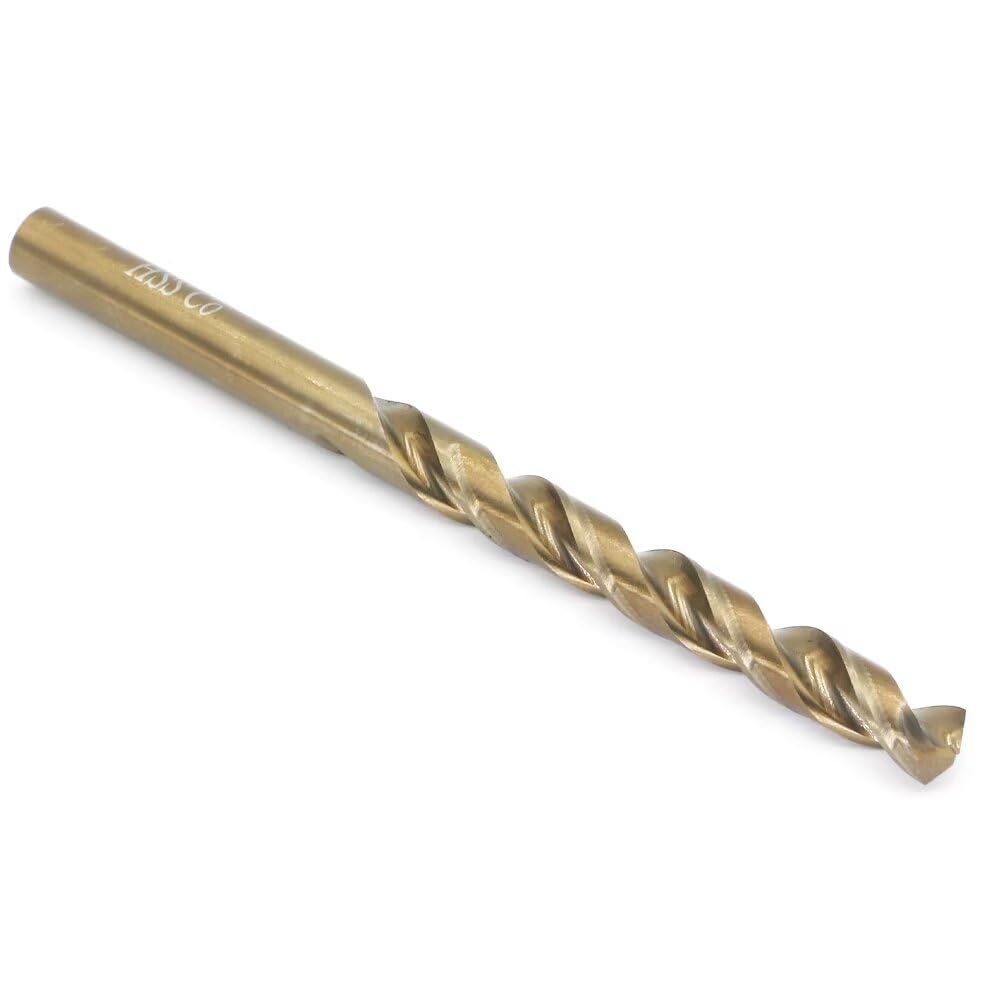 Lot de 10 forets en cobalt M35, 6,8 mm, pour métaux durs comme l'acier inoxydable, la fonte | Résistance exceptionnelle à la chaleur | Métrique 5% cobalt M35 Grade HSS-CO | Tige droite de qualité